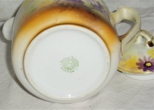 Morimura Noritake Porcelain Teapot, Aster Daisy Design, 1 Cup