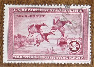 Federal Duck Stamp RW2 F/VF, Signed