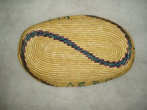 African Coil Basket, Tray Shape, Yesu-Njix