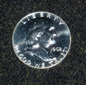 1962 Franklin Half Dollar Proof, 90% Silver, Free USA Shipping