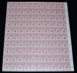 USA Postage Stamp, Full Sheet J90 Postage Due