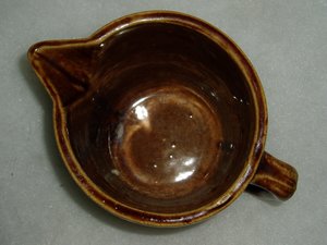 Antique Stoneware Pitcher, Diamond Pattern, Western Monmouth, 1930's-40's