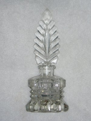 Vanity Bottle, Perfume  Cologne, L. E. Smith, 1940s -1950s, Crystal