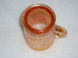 Vintage Carnival Glass, Stork and Rushes, Mug