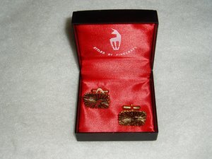 Vintage Cufflinks, Finecraft Cuff Links, Mercury Winged Shoes, New Old Stock