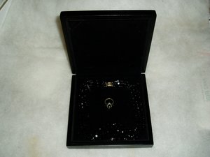 Vintage Faceted Black Glass 3-Strand Necklace and Ring Set