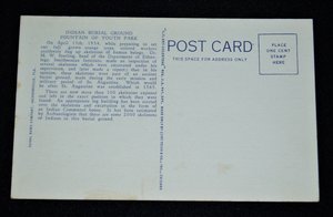 Postcard, Indian Burial Ground, St. Augustine Florida, Add'l Cards Ship Free