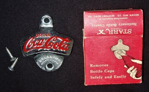 Coca-Cola Bottle Opener, Starr "X", Brown Co.