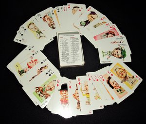 PolitiCards 1971, Humorous Playing Cards with Cartoon Political Figures