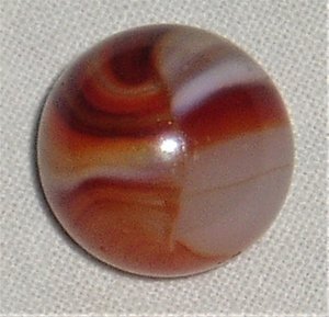 Vintage Peltier Marble, Bloody Mary .651" Mint