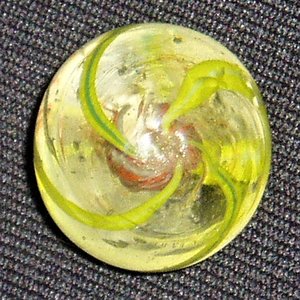 Antique German Marble, Latticinio Core, Alternating Colors, Free USA Shipping