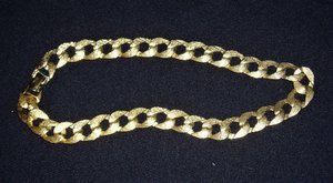 Vintage Napier Choker or Short Necklace, Gold tone, 17"
