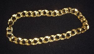 Vintage Napier Choker or Short Necklace, Gold tone, 17"