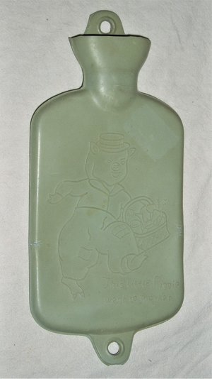 Vintage Leaky Hot Water Bottle, This Little Piggy