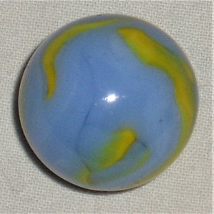 Alley Agate Shooter, Swirl Marble 1.005", Blue Yellow