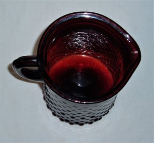 Anchor Hocking Pitcher, Ruby Red Hobnail
