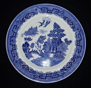 Mayer China Willow Blue, Dinner Chop Plate Charger, 11"
