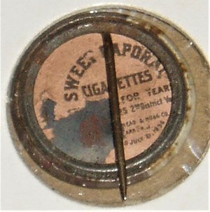 Eddie Cicotte, 1912 Baseball Pin, Sweet Caporal Cigarettes