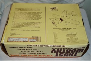 Die Cast Plane, Trust Worthy, 1929 Travel Air Plane Bank, MIB