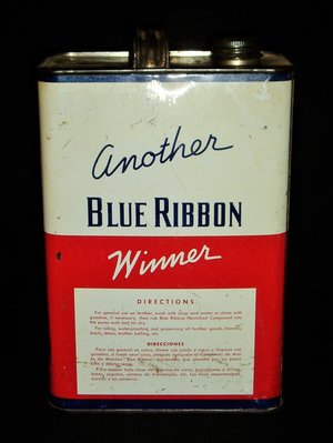 Vintage Tin, Blue Ribbon Neatsfoot Compound