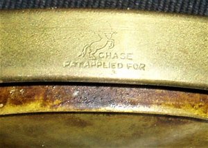 Chase Gazelle Ashtray, Art Deco Intaglio Glass and Brass