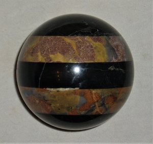 Large 3.25" Layered Marble Decorator Sphere