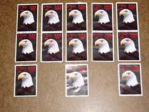 USA 2.90 Eagle Stamp, Scott 2540, 1991, Wholesale Lot, 13 stamps