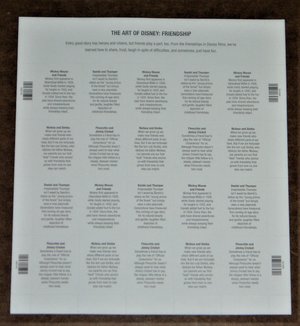 Mint 37c Stamp Sheet, The Art of Disney: Friendship , Scott Catalog #3865-68, 20 Stamps, VF NH