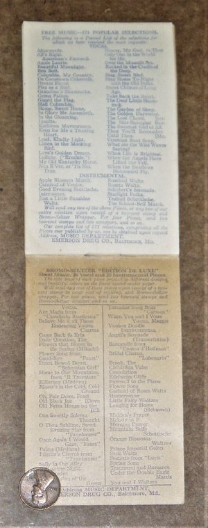 Notepad, Bromo Seltzer for Headaches, Stack Bros. Drugs, Chicago Ill