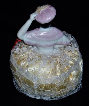 Ceramic Half Doll Pin Cushion, Vintage