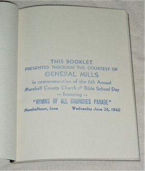 The Story of Fifty Hymns Booklet, 1939