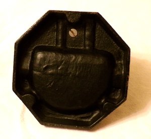Vintage Ashtray, Drunk Leaning on Lamp Post, Cast Iron