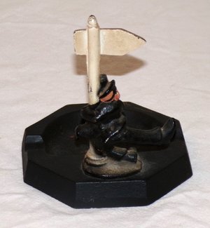 Vintage Ashtray, Drunk Leaning on Lamp Post, Cast Iron