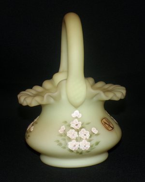 Fenton Custard Basket, Matte Satin Floral
