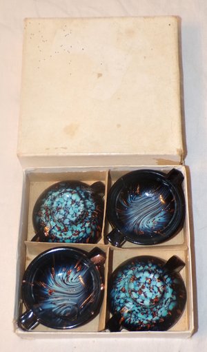 Vintage Venetian Nason Weil Murano Ashtrays, Set of 4