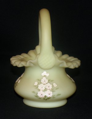 Fenton Custard Basket, Matte Satin Floral