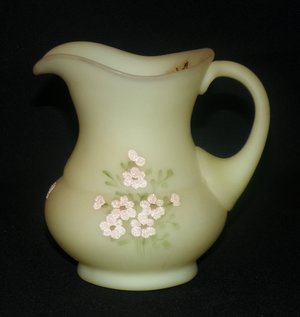 Fenton Custard Creamer, Matte Satin Floral