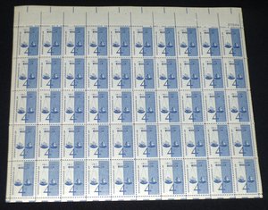 Mint 4c Stamp Sheet, Workman's Compensation Law, Scott Catalog #1186 x 50 Stamps