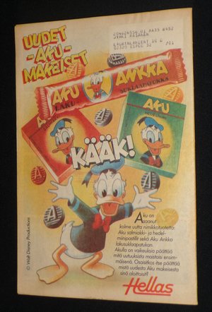 Comic Book Donald Duck, AkuAnkka Finish, No. 35 1984 Near Mint