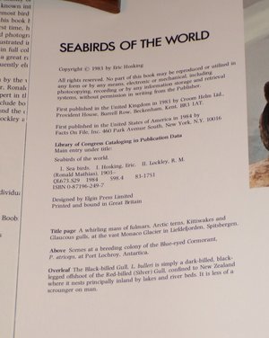 Seabirds of the World, Vintage Book, First Edition