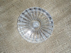 Covered Jar, Leaded Glass Slovakia, Original Sticker, Jar with Lid