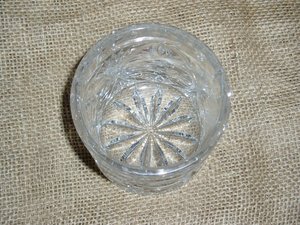 Covered Jar, Leaded Glass Slovakia, Original Sticker, Jar with Lid