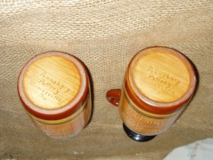 Vintage Pennsbury Pottery Oil and Vinegar, Amish Couple, Morrisville Pennsylvania