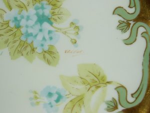 Gilded Floral Plate, Antique Rare Limoges France 