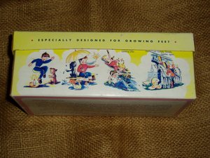 Vintage Advertising, 1954 Mother Goose Shoebox with Stamp Collection