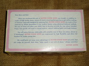 Vintage Advertising, 1954 Mother Goose Shoebox with Stamp Collection