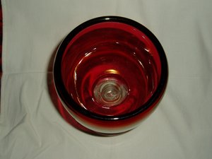 Huge Drinking Glass, Ruby Flashed