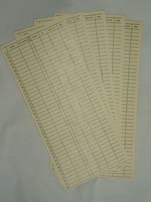 Vintage Railroad Paper, Rock Island Lines, Cars Handled Cards x 5
