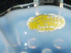 Vintage Fenton Basket, White Opalescent