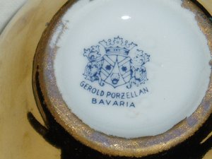 Gerold Porzellan Mini Vase, Gilded, Stuttgart